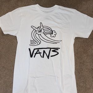 Vans men’s small white surf tee never worn